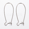 Tarnish Resistant 304 Stainless Steel Hoop Earrings Findings Kidney Ear Wires LS-X-STAS-H434-46P-1