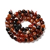 Natural Striped Agate/Banded Agate Beads Strands G-A246-8mm-12-3