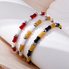 304 Stainless Steel Beaded Bracelets for Women BJEW-M056-05P-1