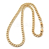 6MM 304 Stainless Steel Cuban Link Chain Necklaces for Women Men NJEW-B134-01A-G-4