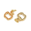 Brass Micro Pave Cubic Zirconia Charms KK-C093-29B-G-2