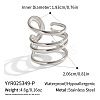 Adjustable 304 Stainless Steel Open Cuff Rings for Women SZ1207-9-1