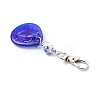 Handmade Lampwork Evil Eye Pendant Decorations HJEW-JM04143-03-4