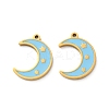 304 Stainless Steel Enamel Pendants STAS-M102-21G-01-1
