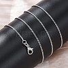 Brass Curb Chains Necklaces for Women NJEW-D302-73P-3