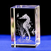 3D Laser Engraving Animal Glass Figurine DJEW-R013-01C-1