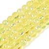 Electroplate Transparent Glass Beads Strands EGLA-Q132-4MM-A19-1