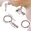 2Pcs 2 Colors PU Leather Tassel Bracelet Wristlet Keychain AJEW-SC0003-66B-2
