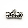 Tibetan Style Alloy Hollow Tube Bail Beads Tube Bails LS-X-TIBEB-O004-46-2