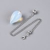 Opalite Dowsing Pendulum Pendants AJEW-N005-02B-2