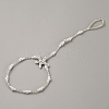 Bohemian Alloy Starfish Charm Glass Seed Beads and Plastic Imitation Pearl Beaded Toe Ring Stretch Anklets for Women AJEW-WH0270-834B-1