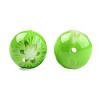Flower Opaque Resin Beads RESI-T054-001E-1