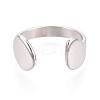 304 Stainless Steel Cuff Open Rings for Women RJEW-N052-18P-2