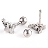Tarnish Resistant 201 Stainless Steel Barbell Cartilage Earrings EJEW-R147-20-2