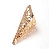 Apetalous Filigree Brass Bead Cones KK-N0089-02KCG-1