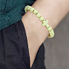 10Pcs 10 Style Natural Lava Rock & Dyed Synthetic Turquoise Cross Beaded Stretch Bracelets Set BJEW-AN0001-76-4