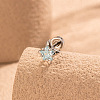 Brass Pave Cubic Zirconia Star Cartilage Earrings FS-WGEAB67-05-1