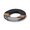 Opaque Resin & Walnut Wood Pendants RESI-M027-01J-3