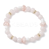 Natural Gemstone & Lampwork Beads Stretch Bracelets for Women BJEW-JB13317-3