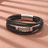 Braided Microfiber Leather Multi-strand Bracelets BJEW-Q010-06A-2