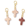 Spray Painted Synthetic Turquoise Pendant Decorations HJEW-JM03932-02-2