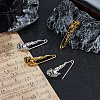 2Pairs 2 Colors Zinc Alloy Kilt Pins JEWB-FH0002-44-4