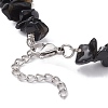 Natural Obsidian Chips Beaded Bracelet BJEW-JB09686-04-3
