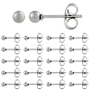 100Pcs 304 Stainless Steel Round Stud Earrings EJEW-BBC0002-05B-P-1