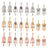  24Pcs 12 Styles Rack Plating Alloy European Dangle Charms MPDL-TA0001-04-10