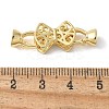 Brass Pave Clear Cubic Zirconia Fold Over Clasps KK-M320-30G-3