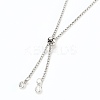 Adjustable 304 Stainless Steel Box Chain Slider Bracelet/Bolo Bracelets Making AJEW-JB00781-01-3