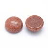 Synthetic Goldstone Cabochons G-P393-R24-8mm-2