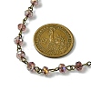 Handmade Electroplate Glass Faceted Rondelle Beads Chains for Necklaces Bracelets Making AJEW-JB00147-2