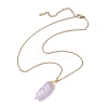 Resin Leaf Pendant Necklaces NJEW-JN04914-5
