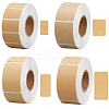4 Rolls 4 Sizes Kraft Paper Rectangle Blank Label Stickers DIY-BBC0002-69-1
