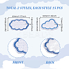 30Pcs 2 Styles Cloud Embroidery Sew on Cloth Patches PATC-GA0001-81-2