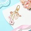 Flower/Bag/Heart Alloy Enamel Pendant Decoration HJEW-FS00025-04-3