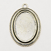 Tibetan Style Zinc Alloy Pendant Cabochon Settings TIBEP-M004-01-RS-2