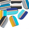 10Pcs 5 Colors Resin & Wood Pendants RESI-TA0004-53-3