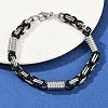 201 Stainless Steel Byzantine Chain Bracelets for Men Women BJEW-B143-10EBP-3