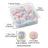 40Pcs 8 Styles Opaque Cute Cartoon Resin Cabochons CRES-YW0001-18-4