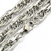 Fashionable 304 Stainless Steel Rope Chain Necklaces for Men STAS-A028-N048P-L-2