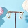 Shell Pearl & Acrylic Beaded Flower Hoop Earrings EJEW-TA00747-2