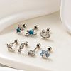 316L Stainless Steel Cubic Zirconia Cartilage Earrings for Women WGF6ABA-24-4