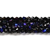 Opaque Solid Color Electroplate Glass Beads Strands EGLA-A039-P2mm-L17-1