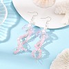 Dyed Natural Malaysia Jade Jellyfish Dangle Earrings for Women EJEW-JE07484-01-1