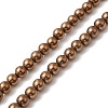 Electroplate Synthetic Magnetic Hematite Beads Strands G-E602-01A-1