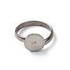 Adjustable 304 Stainless Steel Finger Rings Components STAS-L193-P01-10mm-2