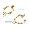 Brass Clip-on Hoop Earring Findings KK-P102-01G-2