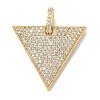 Rack Plating Brass Micro Pave Cubic Zirconia Pendants KK-L224-039G-1